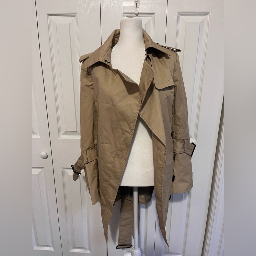 Banana Republic x Olivia Palermo Trench Coat Brown Size Small - Picture 2 of 4
